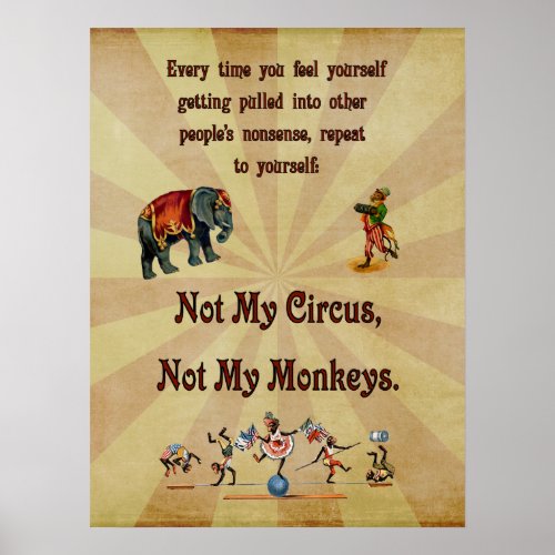 Not My Circus Not My Monkeys Poster