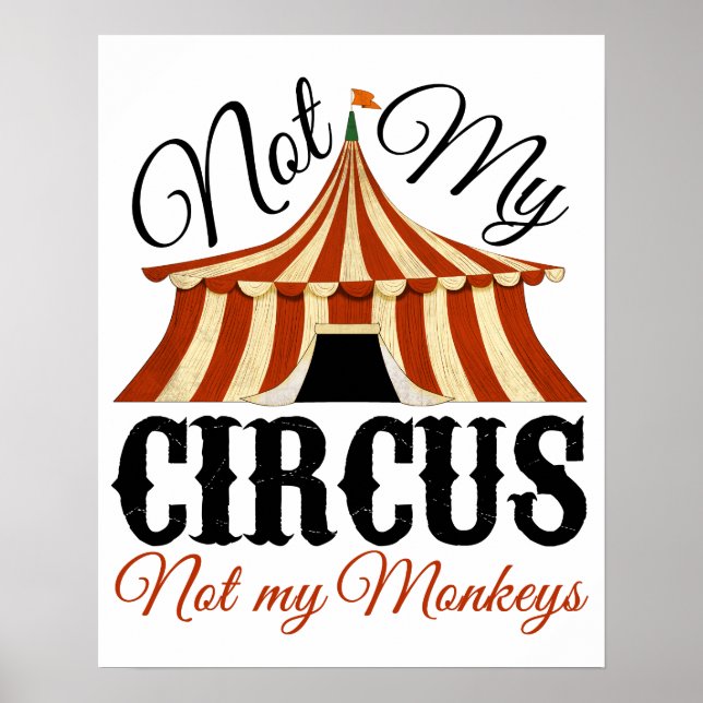 Not My Circus - Not My Monkeys Poster (Front)