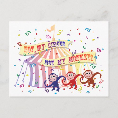 Not My Circus Postcard