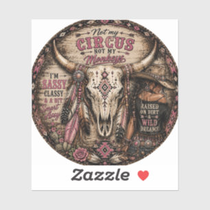 Not My Circus Western Sticker