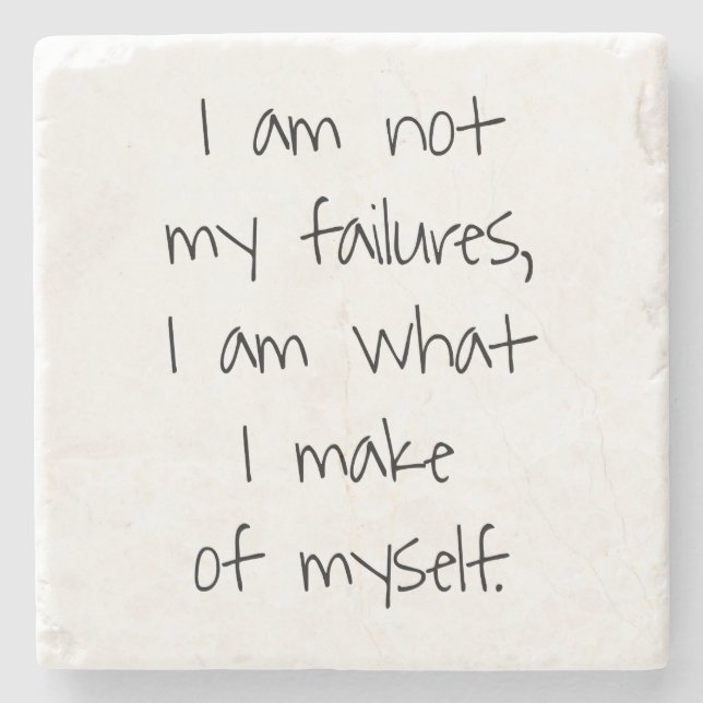 Not My Failures Marble Stone Coaster (Front)