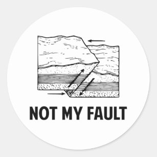 Not My Fault Classic Round Sticker