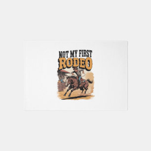 Not My First Rodeo Horse COuntry Western Rug