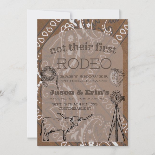 Not my first rodeo invitation (Front)