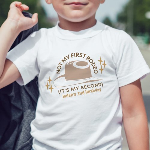 Not My First Rodeo Kids 2nd birthday cowboy Toddler T_shirt