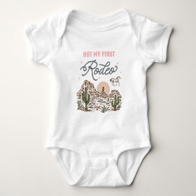 Not My First Rodeo Western Cowgirl Bodysuit (Front)