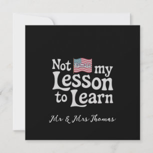 Not My Lesson to Learn Empowering Motivation Gift Invitation