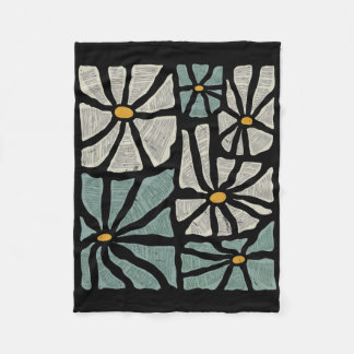 Not My President 2025 Retro Subtle Boho Floral Ant Fleece Blanket