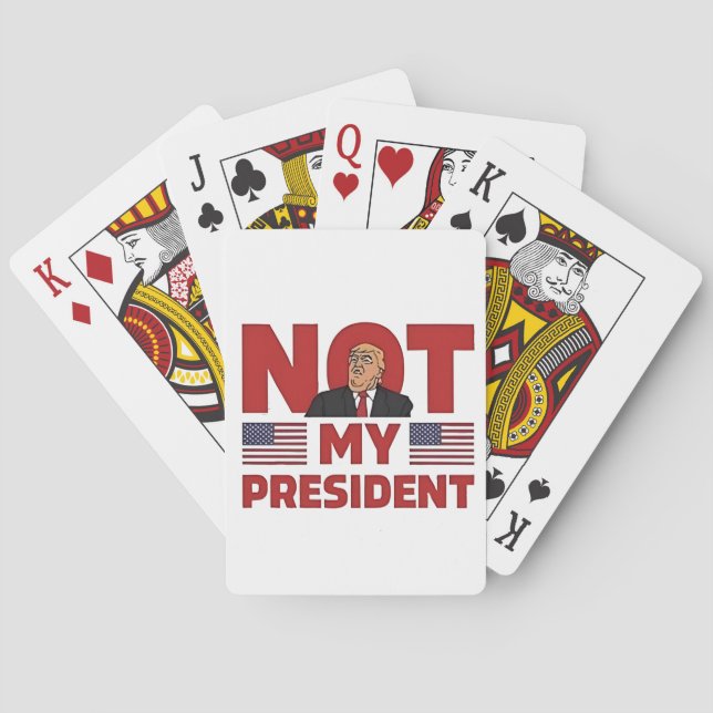 Not my President Anti Trump Inaguration Speech Poker Cards (Back)