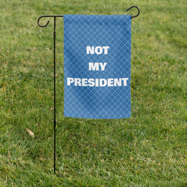 NOT MY PRESIDENT DEMOCRACY VS FASCISM GARDEN FLAG (In SItu)