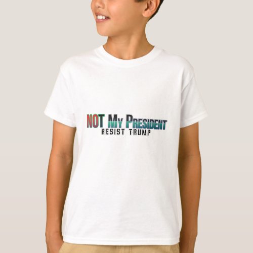 Not My President in Black Liberation Colors T_Shirt