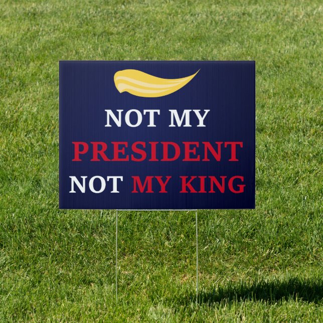 Not My President, Not My King - Anti Trump Sign (Insitu)