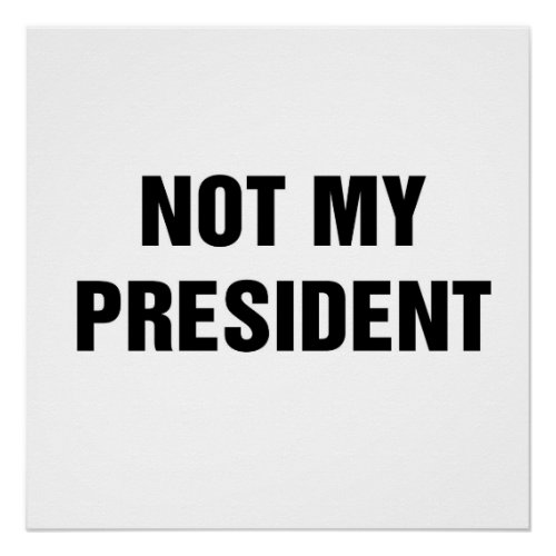Not My President Poster