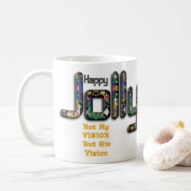 Not my Vision but His Vision Christmas 3D Coffee Mug (With Donut)