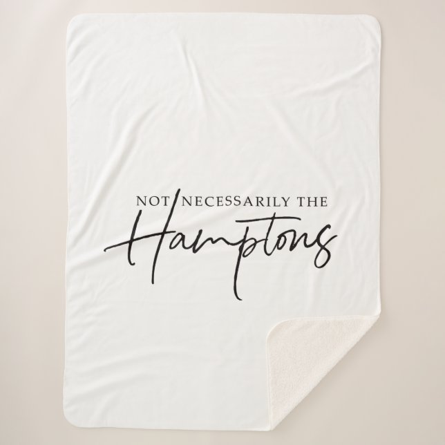 Not Necessarily The Hamptons LARGE Sherpa Blanket (Front)