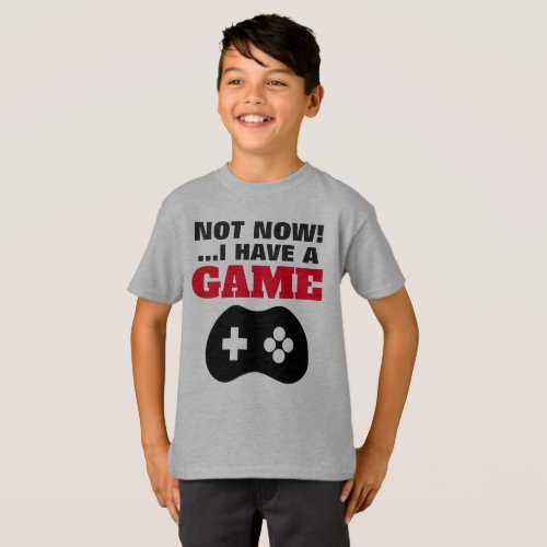 Not Now _ Kids Hanes TAGLESS T_Shirt