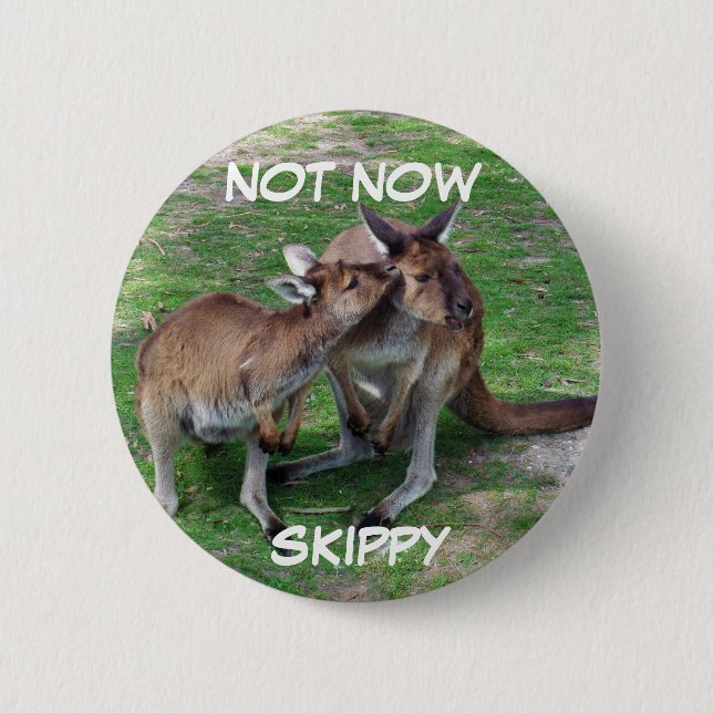 Not Now Skippy Badge Button (Front)