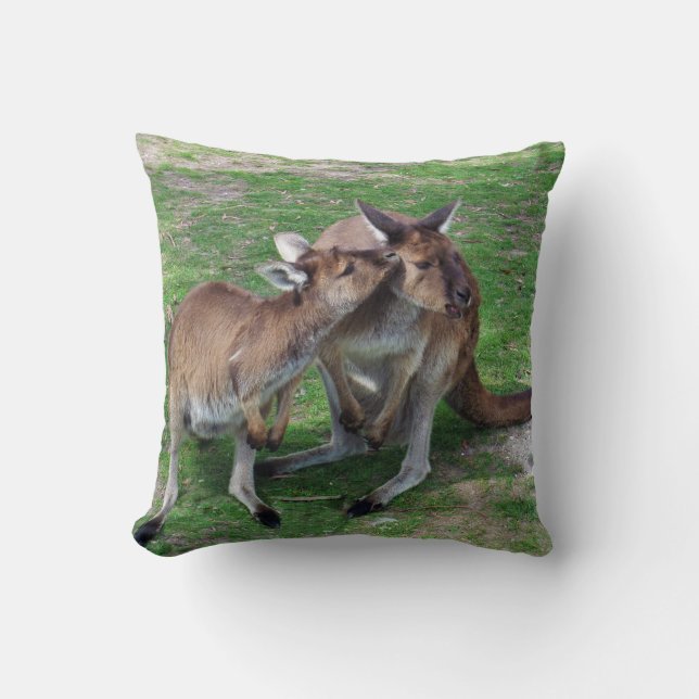 Not Now Skippy Throw Pillow (Front)