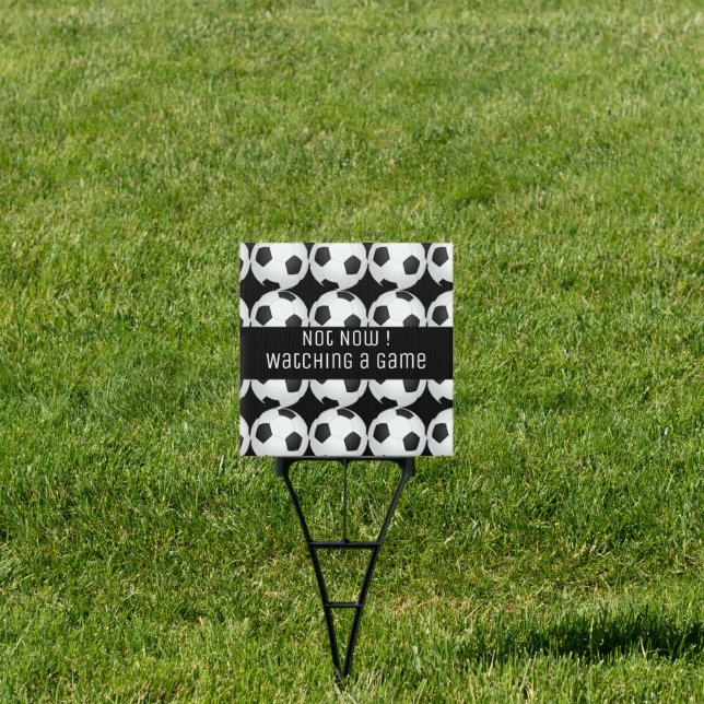Not Now - watching soccer  Sign (Insitu)