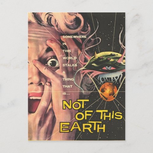 Not of this Earth _ Vintage movie Postcard