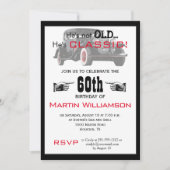 Not Old But Classic Car Funny Birthday Party Invitation (Front)