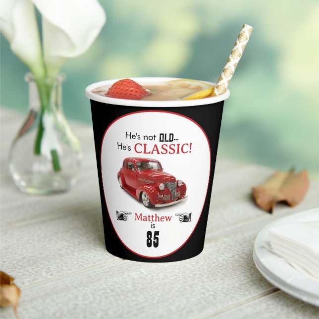 Not Old But Classic Red 1939 Coupe Custom Age   Paper Cups (Insitu)