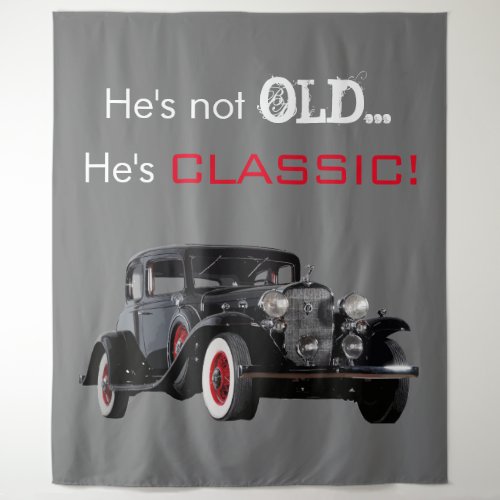 Not Old Classic Car Retro Photo Booth Backdrop