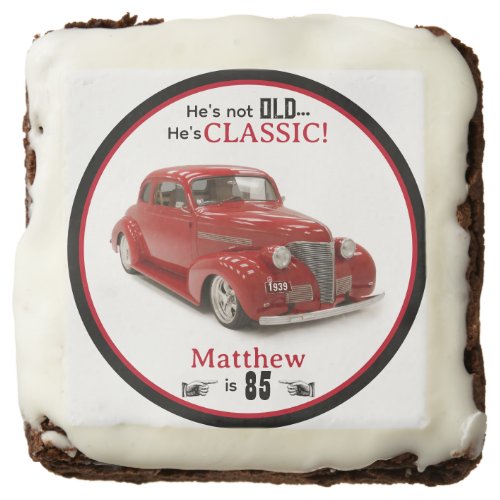 Not Old Classic Red Coupe His Birthday Party Brownie