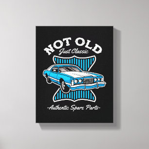 Not Old Just Classic Retro Car Design Canvas Print