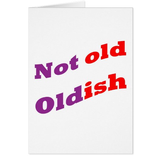 Not old Oldish Cards (Front)