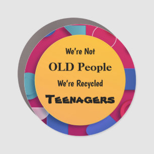 Not Old People Car Magnet