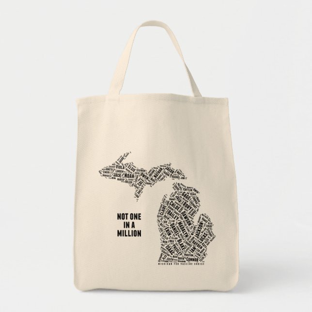 Not One In A Million Michigan Tote Bag (Front)