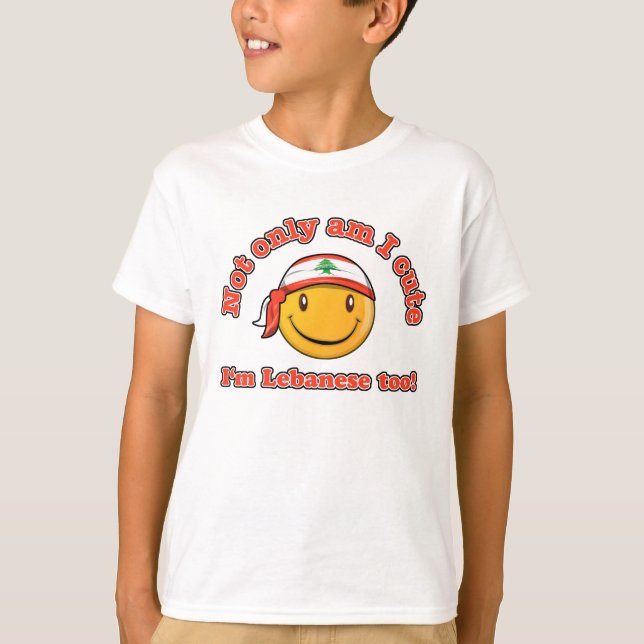 Not only am I cute I'm lebanese too! T-Shirt (Front)