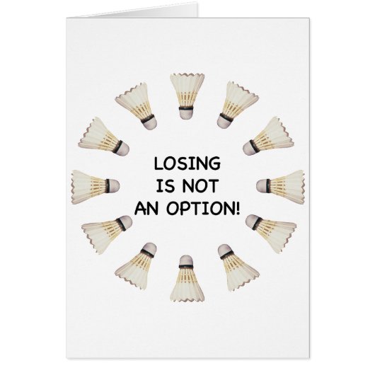 Not Option Badminton Cards (Front)
