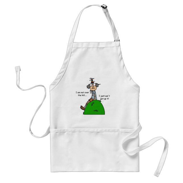 Not Over the Hill Humor Adult Apron (Front)