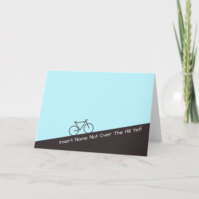 Not Over The Hill Yet - Cycling - Add Name Card (Front)