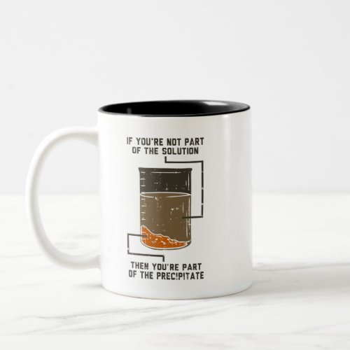  Not Part of the Solution Chemistry Teacher Gag Two_Tone Coffee Mug