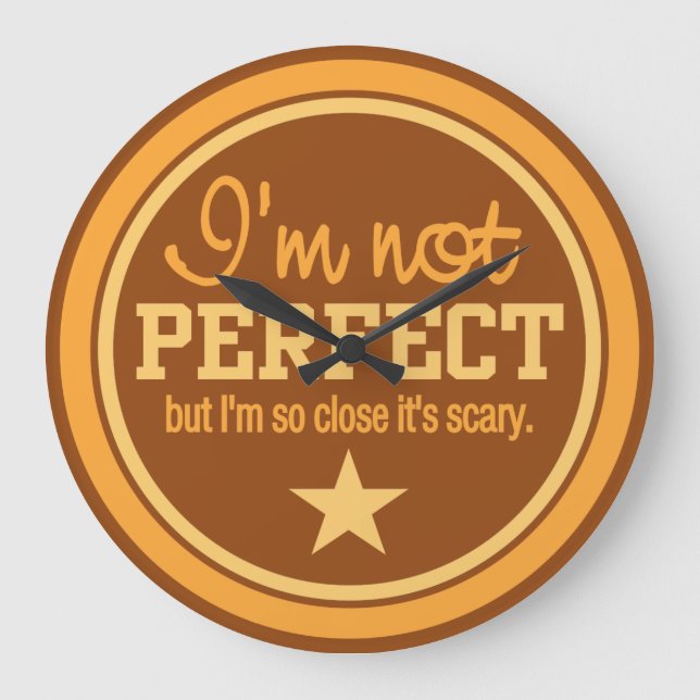 Not Perfect custom wall clock (Front)