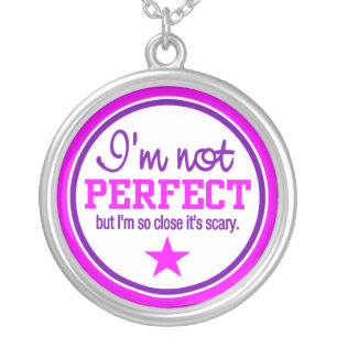 NOT PERFECT necklace - pink / purple