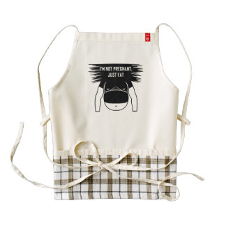 Not pregnant, just fat zazzle HEART apron