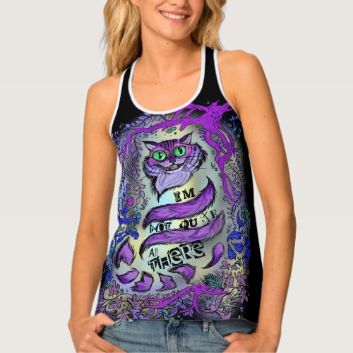 Not Quite All There Crazy Cat  Tank Top
