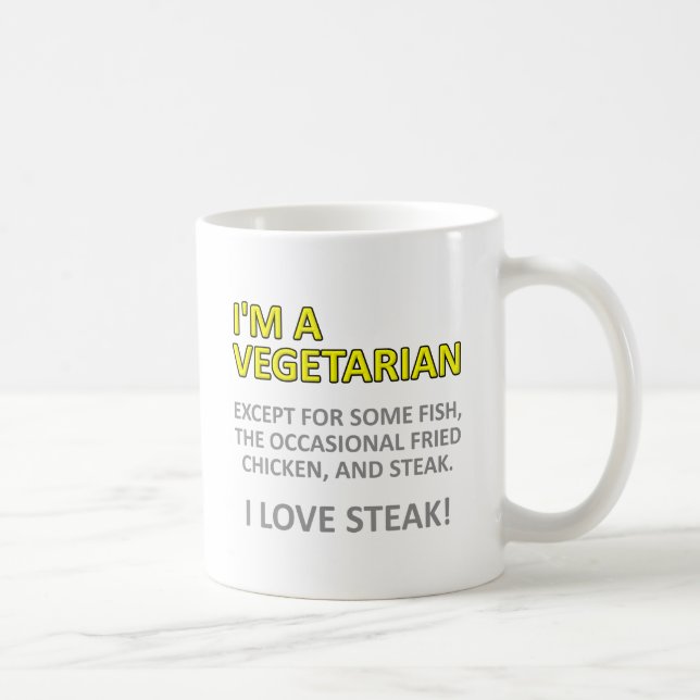 Not Really a Vegetarian Funny Mug (Right)