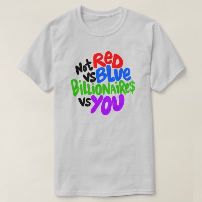 Not Red Vs. Blue T-Shirt (Design Front)