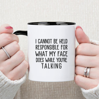 Not Responsible Office Humor Funny & Sarcastic  Two-Tone Coffee Mug