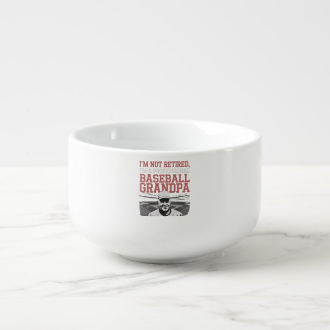 Not Retired – Just a Baseball Pro Soup Mug (Front)