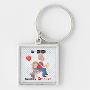 Not Retired Promoted Grandpa Keychain