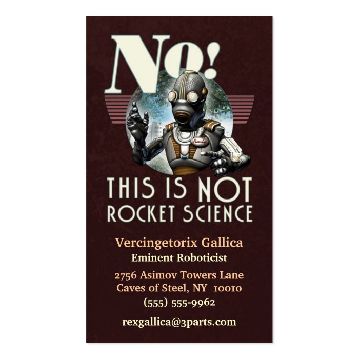 NOT Rocket Science Business Card