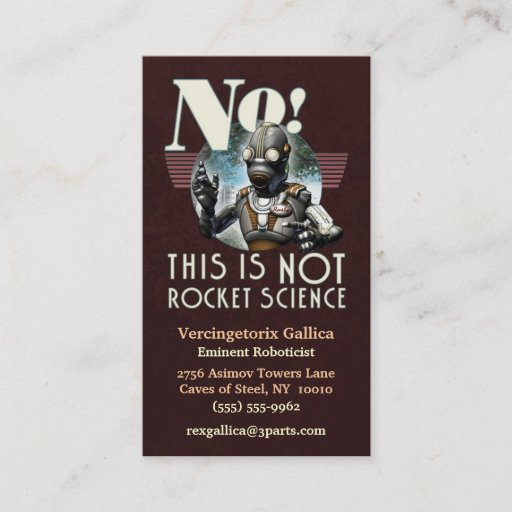 Customizable NOT Rocket Science Business Card