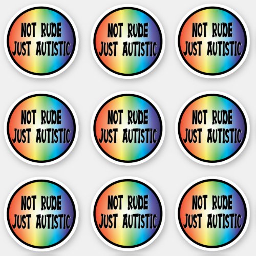 Not Rude Just Autistic _ Sticker Pack