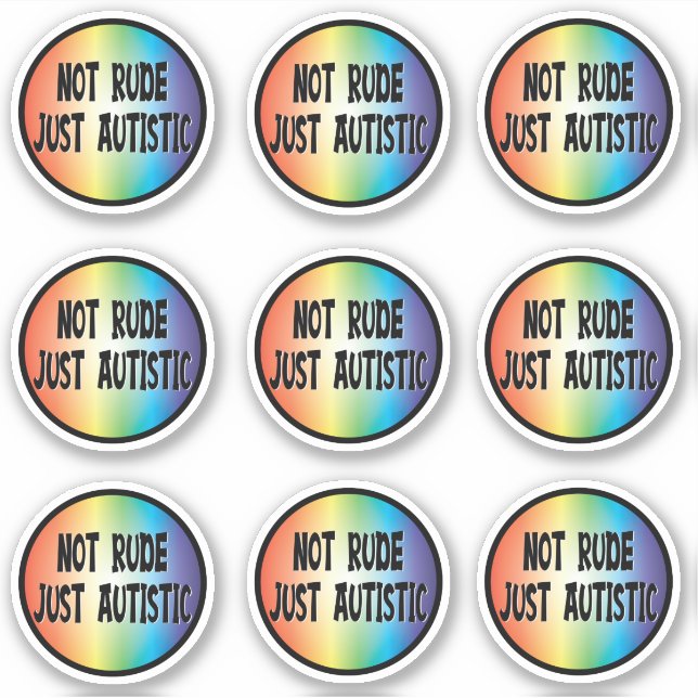 Not Rude Just Autistic - Sticker Pack (Front)